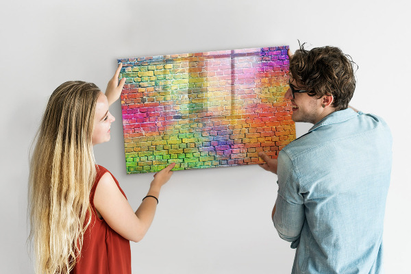 Tablă magnetică de scris Un perete colorat cu spațiu pentru fotografii