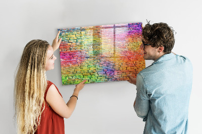 Tablă magnetică de scris Un perete colorat cu spațiu pentru fotografii