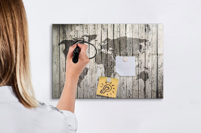 Tablă cu marker Hartă a lumii cu spațiu pentru fotografii