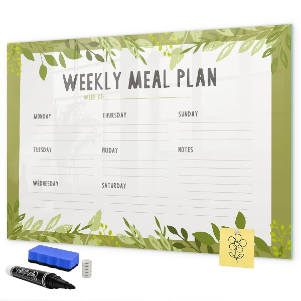 Tablă cu marker Planul de mese pentru săptămână