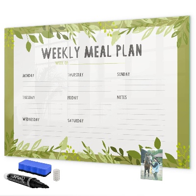 Tablă cu marker Planul de mese pentru săptămână