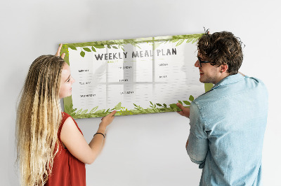 Tablă cu marker Planul de mese pentru săptămână