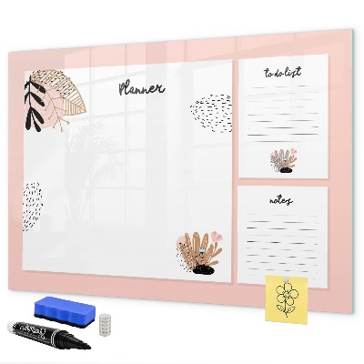 Tablă cu marker Planificator cu spațiu pentru fotografii