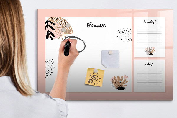 Tablă cu marker Planificator cu spațiu pentru fotografii