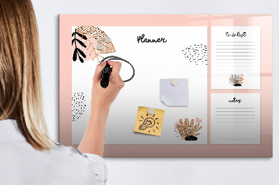 Tablă cu marker Planificator cu spațiu pentru fotografii