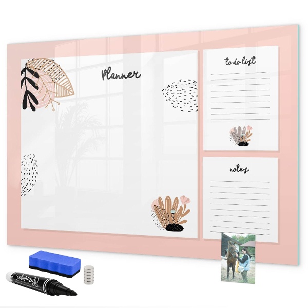 Tablă cu marker Planificator cu spațiu pentru fotografii