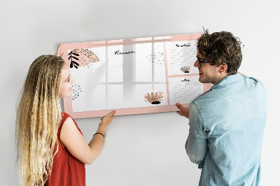 Tablă cu marker Planificator cu spațiu pentru fotografii