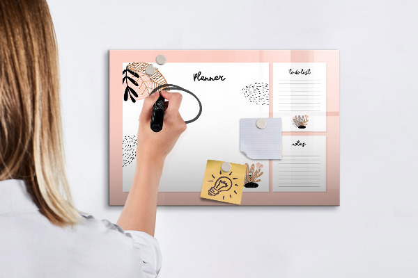 Tablă cu marker Planificator cu spațiu pentru fotografii