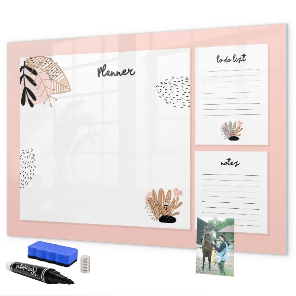 Tablă cu marker Planificator cu spațiu pentru fotografii