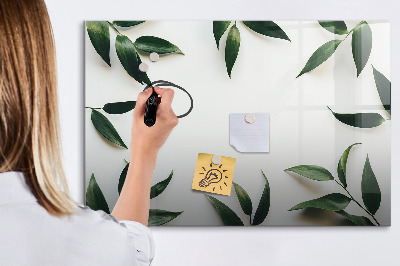 Tablă cu marker Tablă de notițe elegantă cu plante