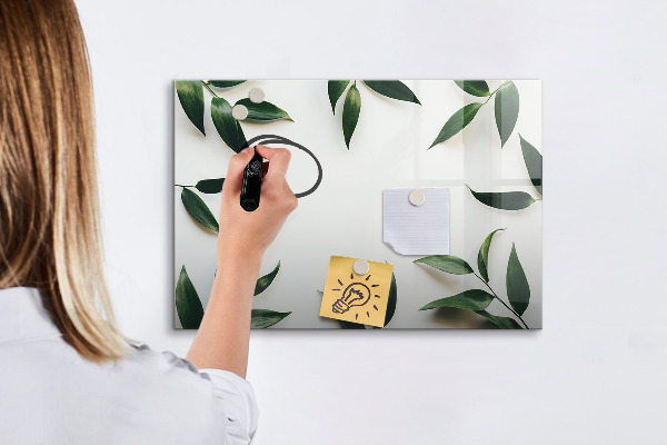 Tablă cu marker Tablă de notițe elegantă cu plante