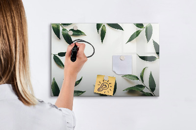 Tablă cu marker Tablă de notițe elegantă cu plante