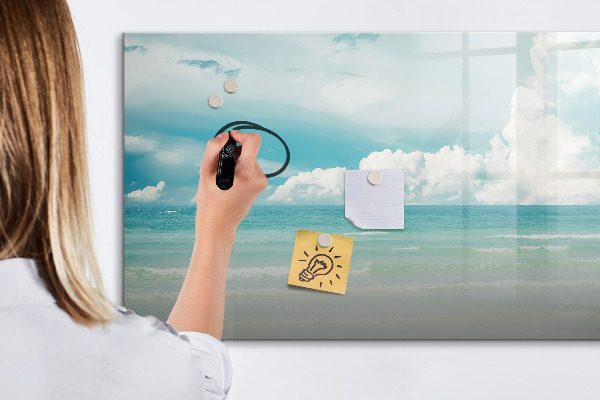 Tablă cu marker Tablă magnetică cu fotografii de pe malul mării