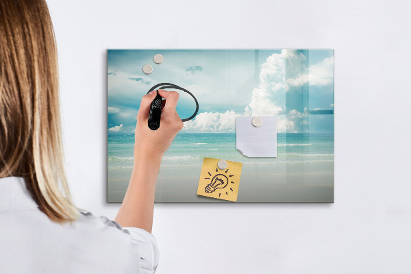 Tablă cu marker Tablă magnetică cu fotografii de pe malul mării