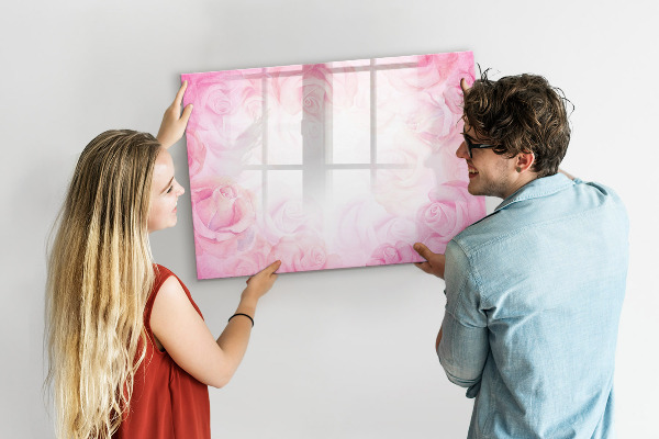 Tablă magnetică de scris Tablă roz pentru fotografii și notițe