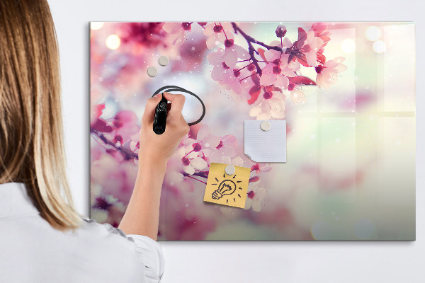 Tablă magnetică de scris Colaj floral cu fotografii și notițe