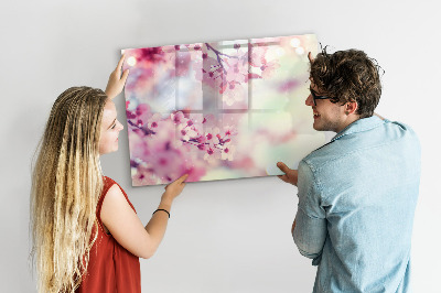 Tablă magnetică de scris Colaj floral cu fotografii și notițe