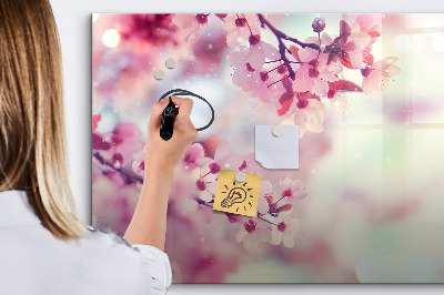 Tablă magnetică de scris Colaj floral cu fotografii și notițe