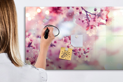 Tablă magnetică de scris Colaj floral cu fotografii și notițe