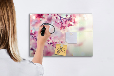 Tablă magnetică de scris Colaj floral cu fotografii și notițe