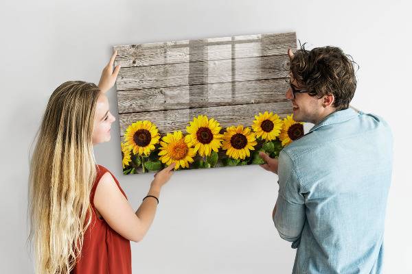 Tablă magnetică de scris Tablă creativă cu flori de floarea-soarelui