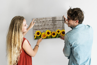 Tablă magnetică de scris Tablă creativă cu flori de floarea-soarelui