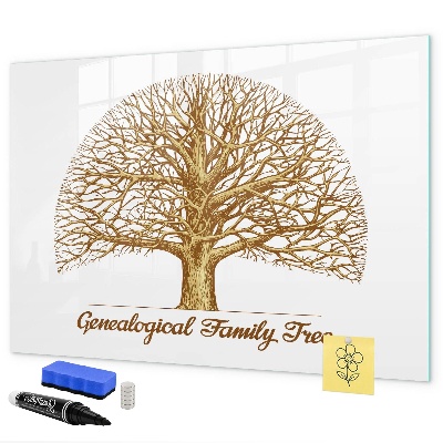 Tablă cu marker Arbore genealogic cu spațiu pentru fotografii