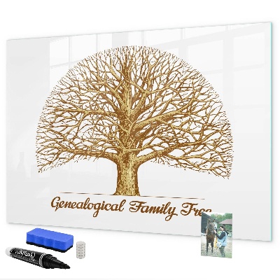 Tablă cu marker Arbore genealogic cu spațiu pentru fotografii