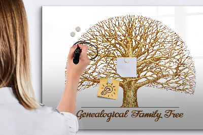 Tablă cu marker Arbore genealogic cu spațiu pentru fotografii