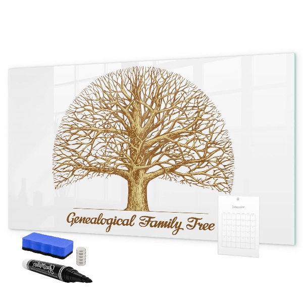 Tablă cu marker Arbore genealogic cu spațiu pentru fotografii