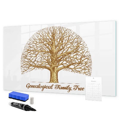Tablă cu marker Arbore genealogic cu spațiu pentru fotografii