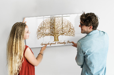 Tablă cu marker Arbore genealogic cu spațiu pentru fotografii