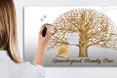 Tablă cu marker Arbore genealogic cu spațiu pentru fotografii