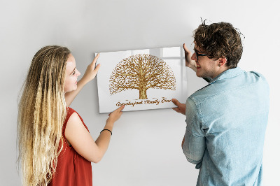 Tablă cu marker Arbore genealogic cu spațiu pentru fotografii
