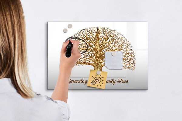 Tablă cu marker Arbore genealogic cu spațiu pentru fotografii