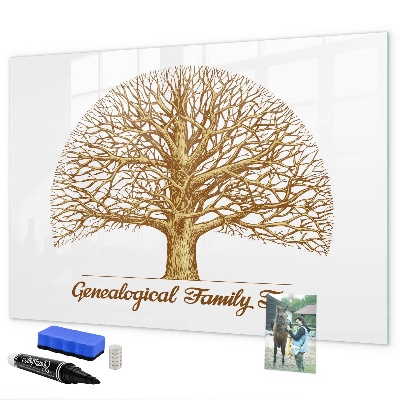 Tablă cu marker Arbore genealogic cu spațiu pentru fotografii