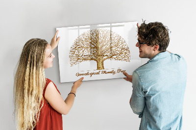 Tablă cu marker Arbore genealogic cu spațiu pentru fotografii