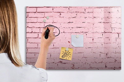 Tablă cu marker Perete roz cu spațiu pentru fotografii