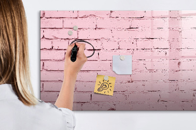 Tablă cu marker Perete roz cu spațiu pentru fotografii