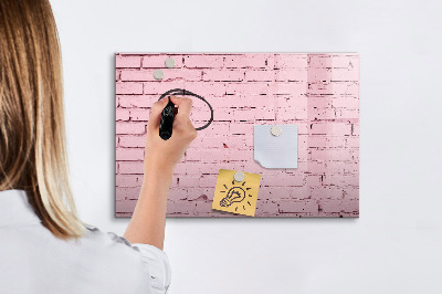 Tablă cu marker Perete roz cu spațiu pentru fotografii
