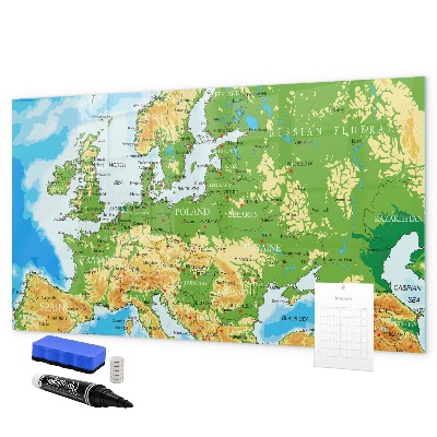 Tablă magnetică de scris O hartă a Europei pentru amintiri personale