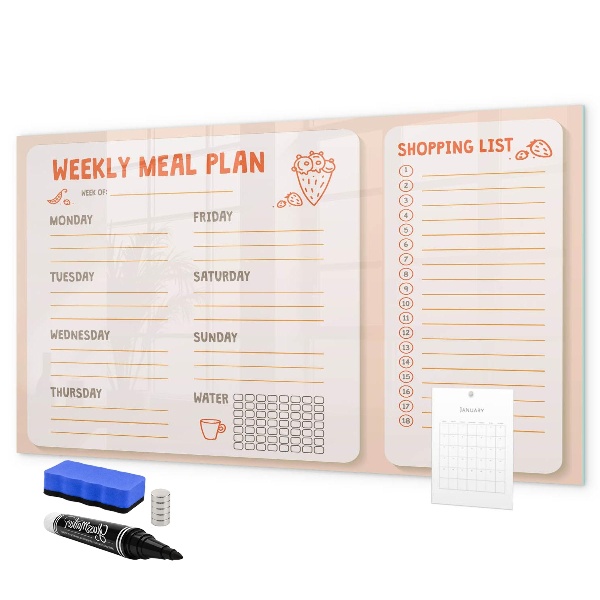 Tablă magnetică de scris Plan de masă pentru fiecare săptămână
