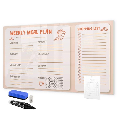Tablă magnetică de scris Plan de masă pentru fiecare săptămână