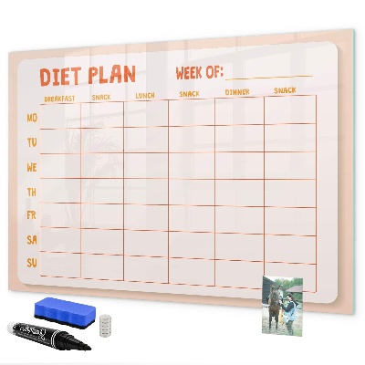 Tablă magnetică de scris Plan de dietă pentru întreaga săptămână