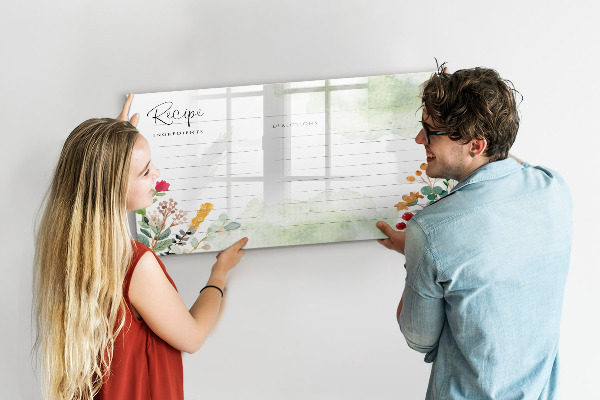 Tablă magnetică de scris O tablă creativă pentru rețete și amintiri