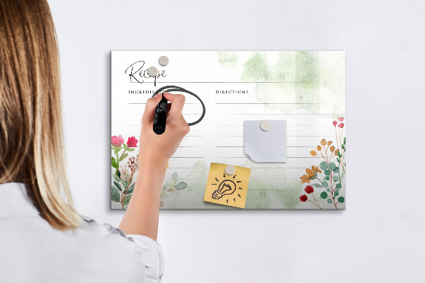 Tablă magnetică de scris O tablă creativă pentru rețete și amintiri