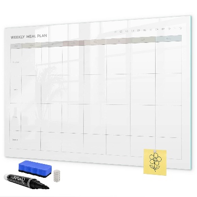 Tablă cu marker Plan de masă pentru întreaga săptămână