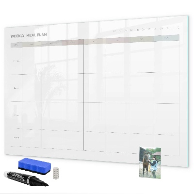 Tablă cu marker Plan de masă pentru întreaga săptămână