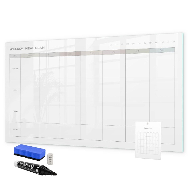 Tablă cu marker Plan de masă pentru întreaga săptămână