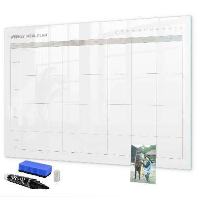 Tablă cu marker Plan de masă pentru întreaga săptămână